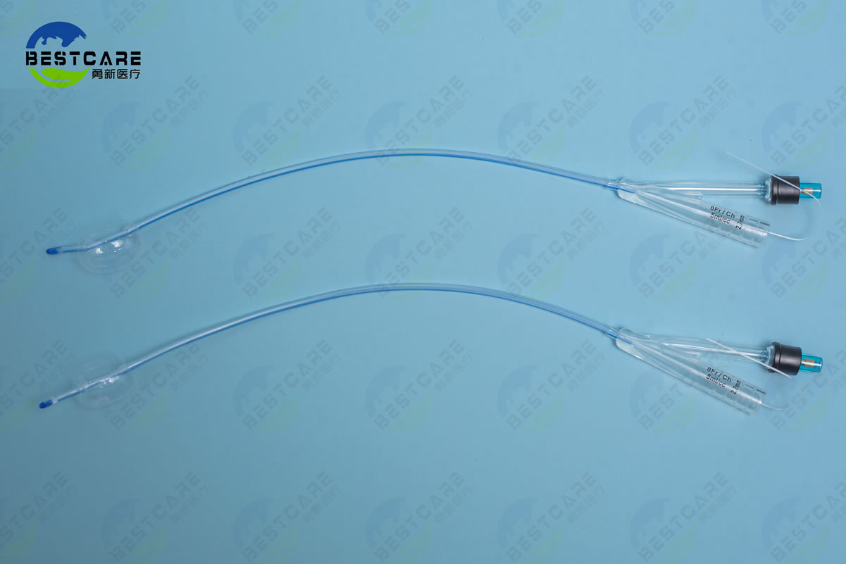 two way pediatric  silicone catheter with wire guide